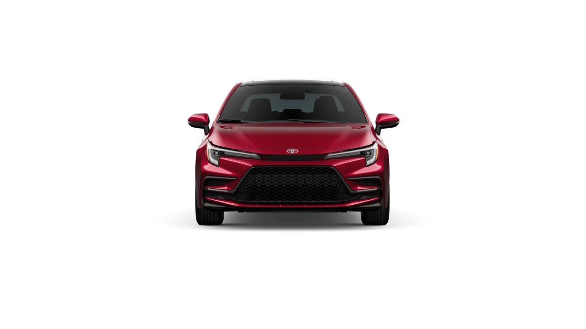 New 2026 Ruby Flare Pearl with Midnight Black Metallic roof Toyota SE image 39