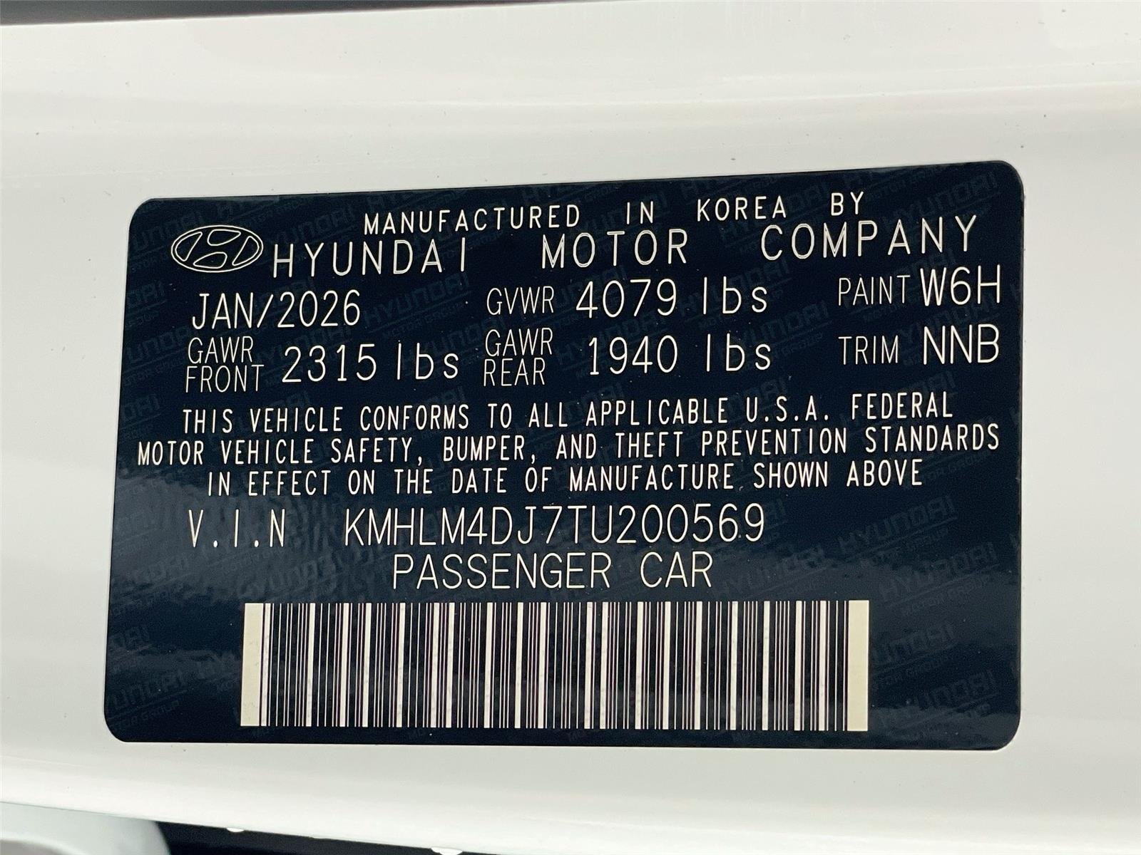Used 2026 Serenity White Hyundai SEL Sport image 35