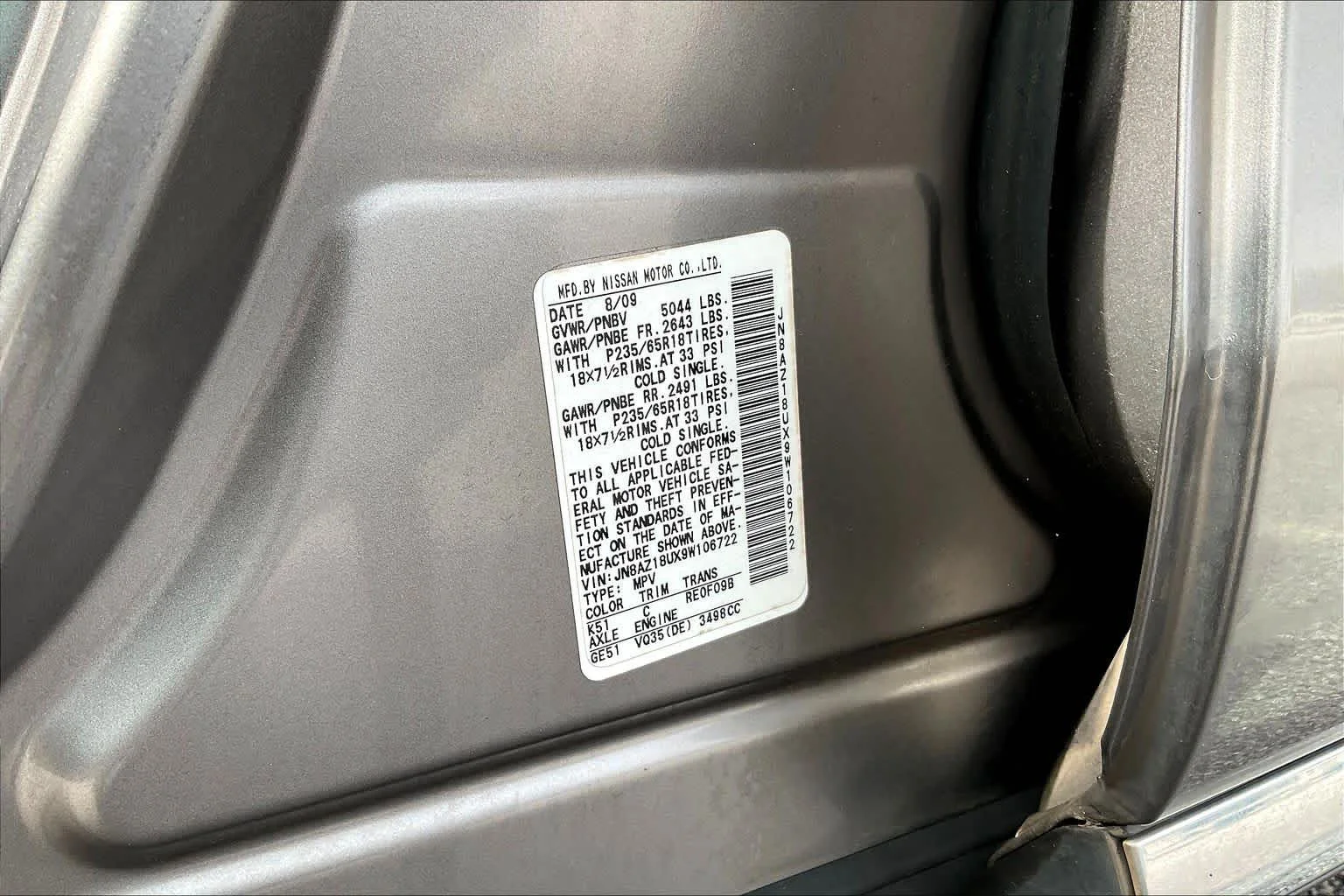 Used 2009 Platinum Graphite Nissan SL image 34