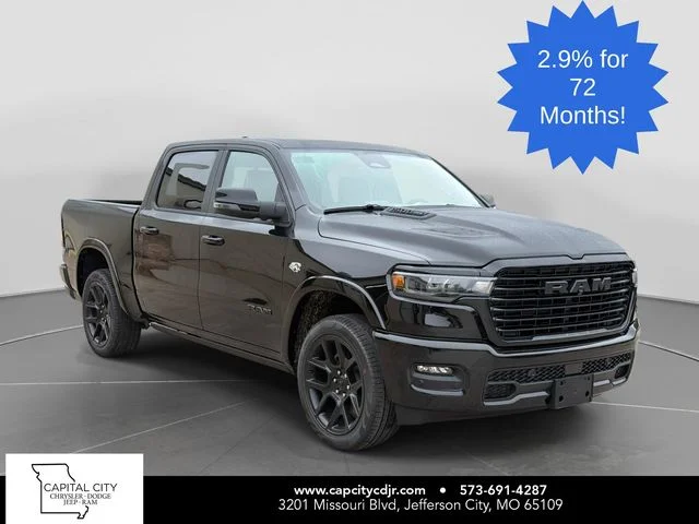 New 2026 Diamond Black Crystal Pearl-Coat Exterior Paint RAM Laramie image 1