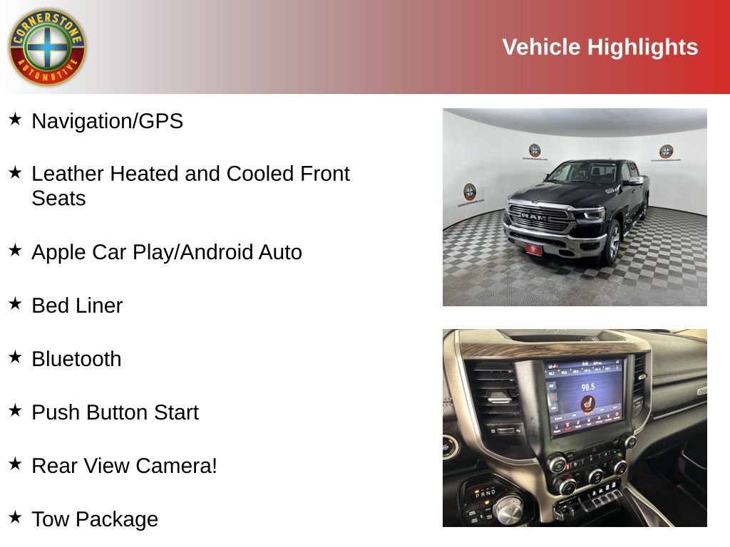 Used 2020 RAM Ram 1500 Pickup Laramie with VIN 1C6SRFJTXLN241718 for sale in Elk River, Minnesota