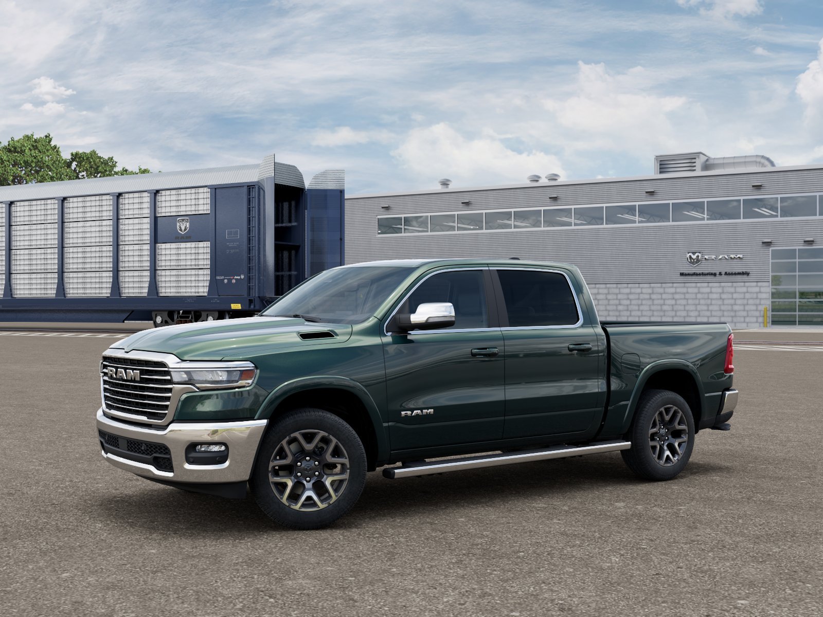 New 2027 Serrano-Green Metallic Exterior Paint RAM Laramie Crew Cab 5