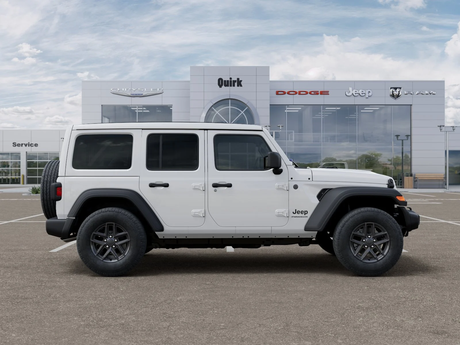 New 2026 Bright White Clear-Coat Exterior Paint Jeep Sport S image 36