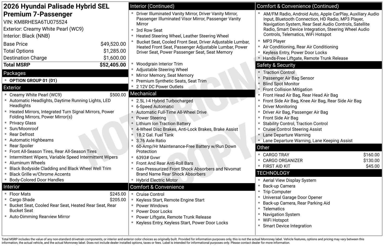 New 2026 White Hyundai SEL Premium 7P image 39