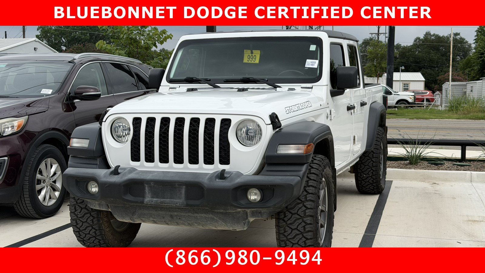 Certified Used 2020 Bright White Clearcoat Jeep Sport S image 1
