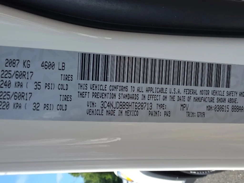 Used 2017 White Clear Coat Jeep Latitude image 35