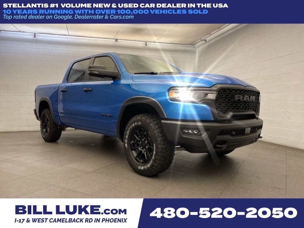 New 2026 Hydro Blue Pearl-Coat Exterior Paint RAM Rebel image 1