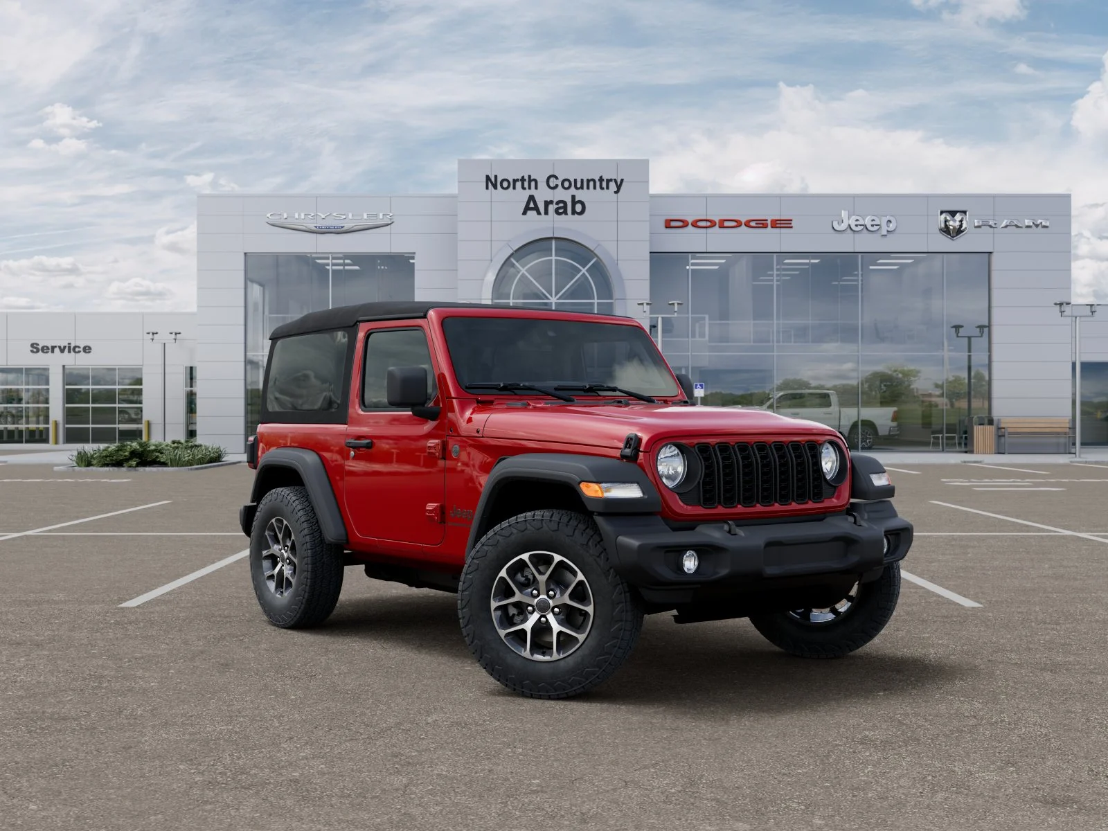 New 2026 Firecracker Red Clear-Coat Exterior Paint Jeep Sport S image 31