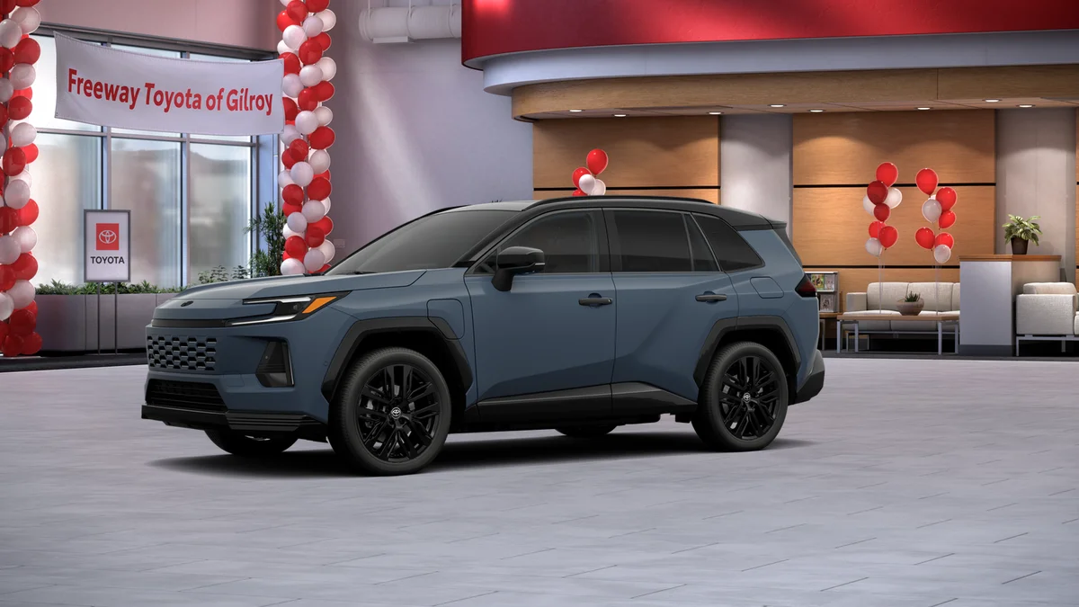 New 2026 Storm Cloud with Midnight Black Metallic roof Toyota XSE image 2
