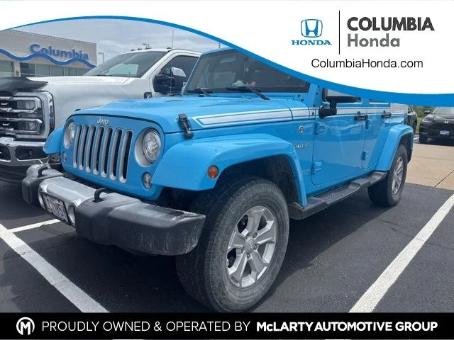 Used 2017 Blue Jeep Unlimited Sahara image 1