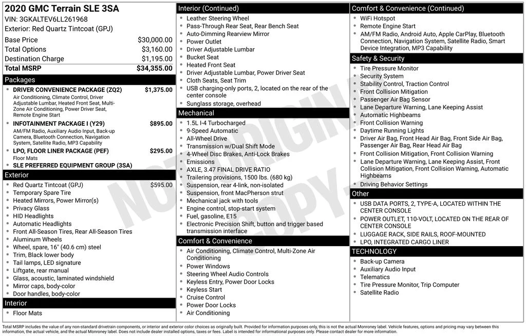 Used 2020 Red GMC SLE image 9