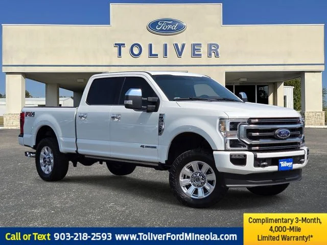 Used 2021 White Metallic Ford Platinum image 1