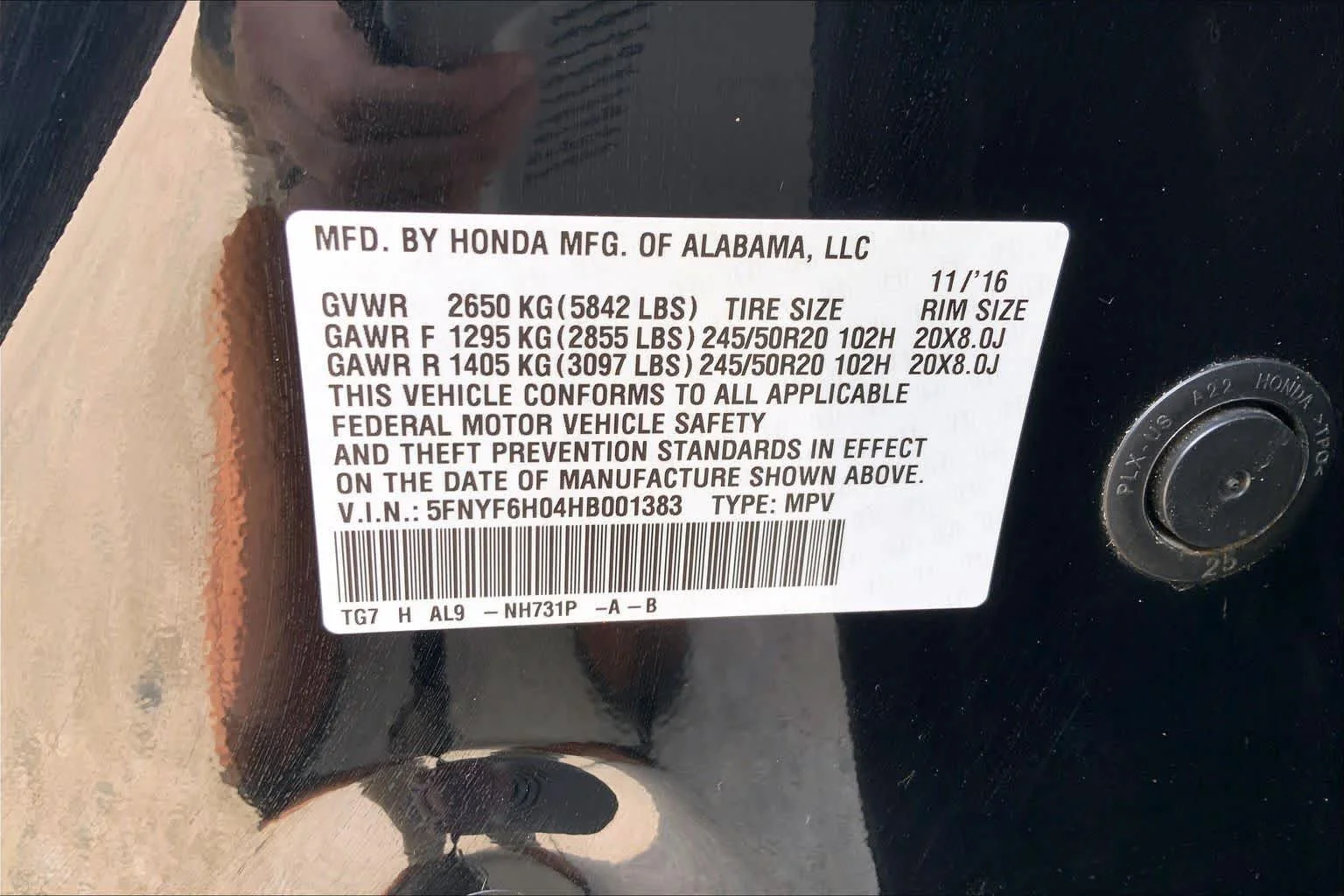 Certified Used 2017 Crystal Black Pearl Honda Elite image 37