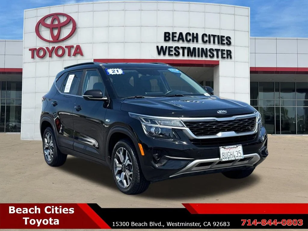 Used 2021 Black Kia EX image 2