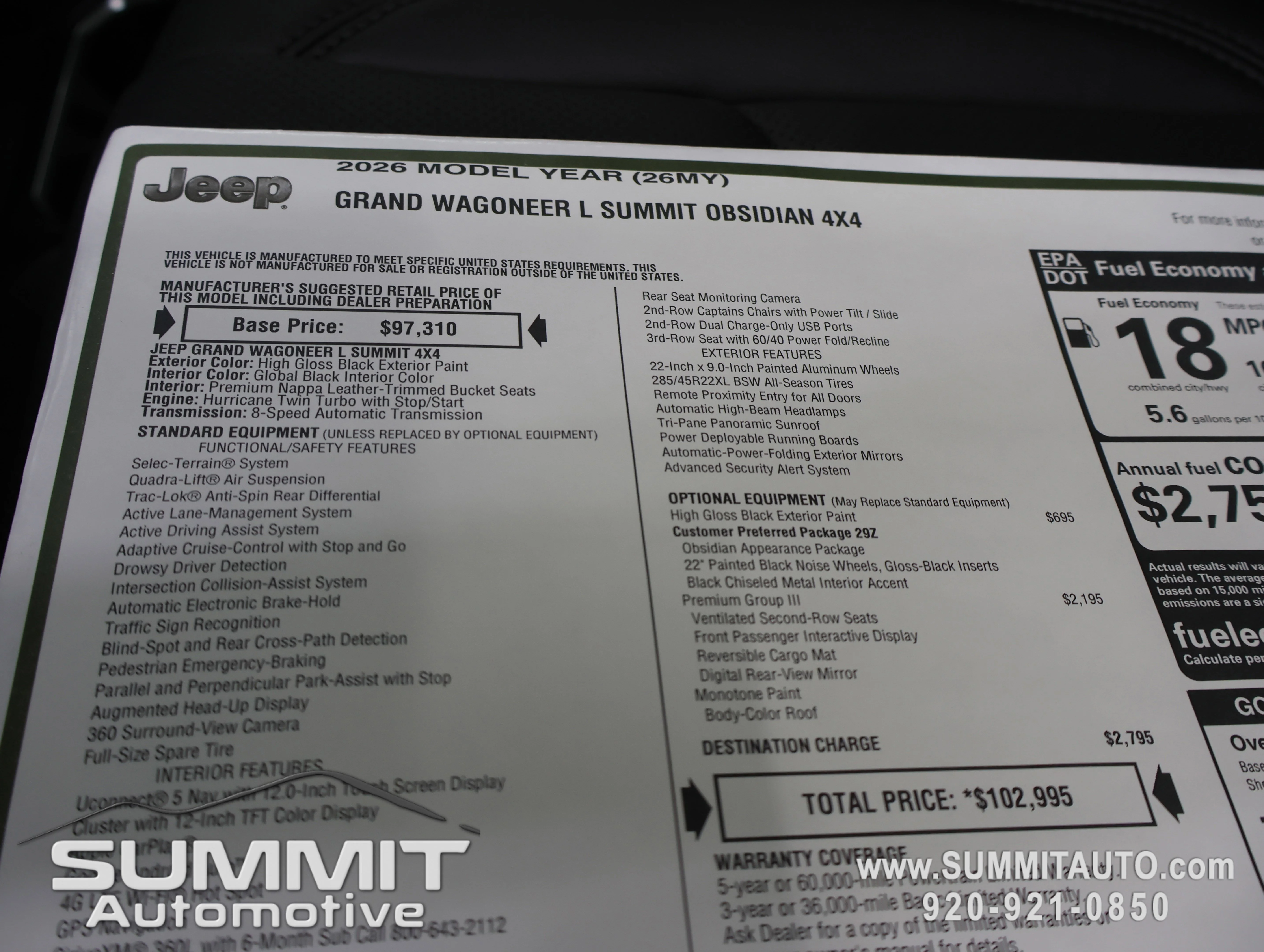 New 2026 High Gloss Black Exterior Paint Jeep Summit Obsidian image 45