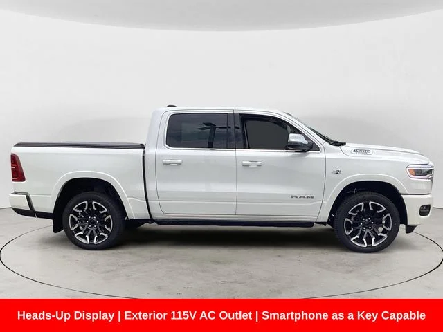 New 2026 Ivory White Tri-Coat Pearlcoat Ram LIMITED LONGHORN CREW CAB 4X4 5