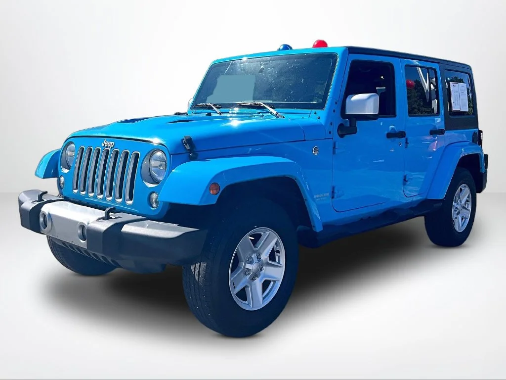 Used 2017 Blue Jeep Unlimited Sahara image 2