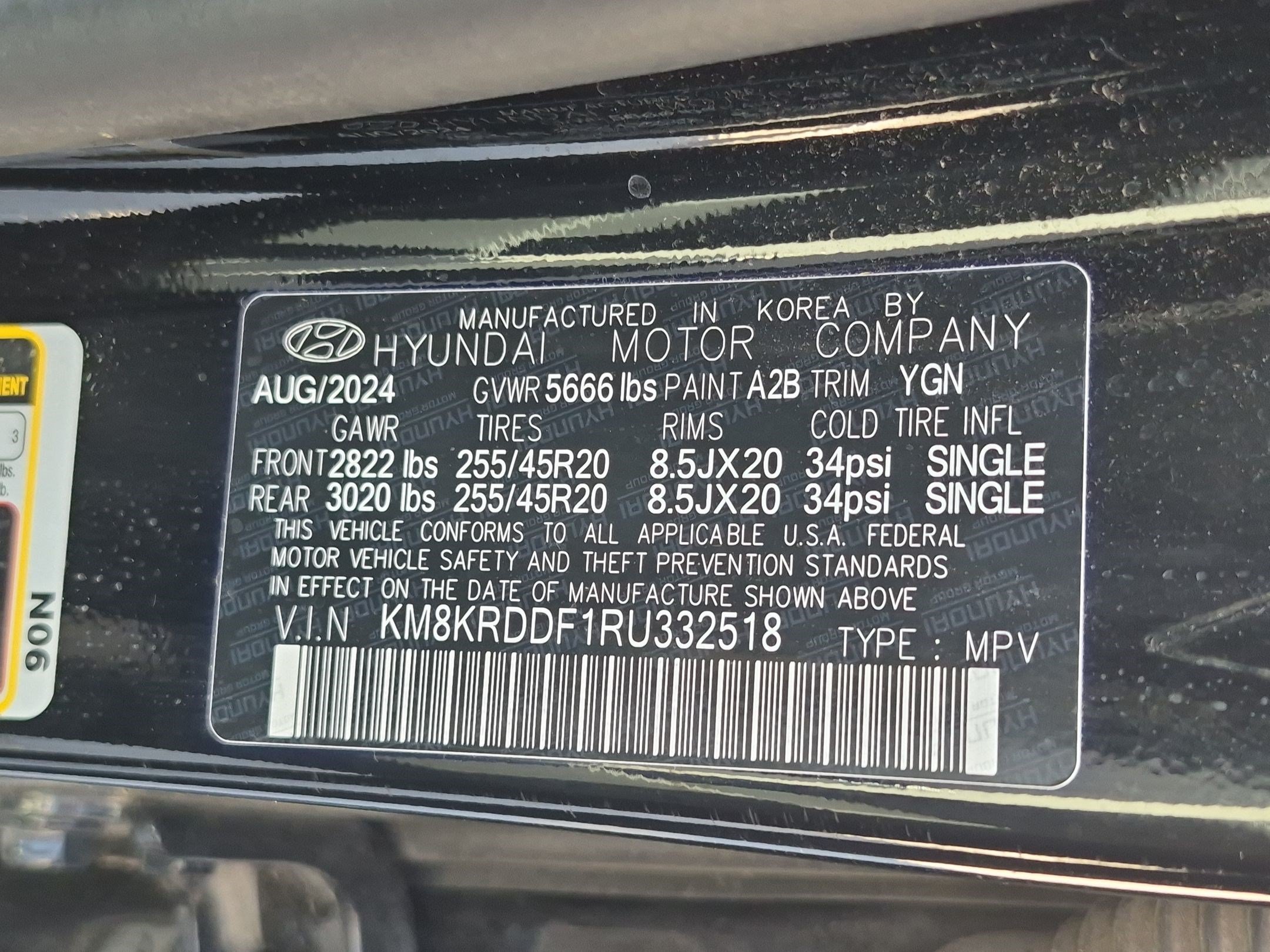 Certified Used 2024 Abyss Black Hyundai Limited image 33