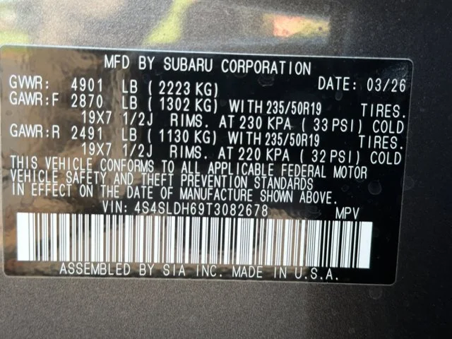 New 2026 MAGNETITE GRAY METALLIC Subaru Sport Onyx Edition image 56