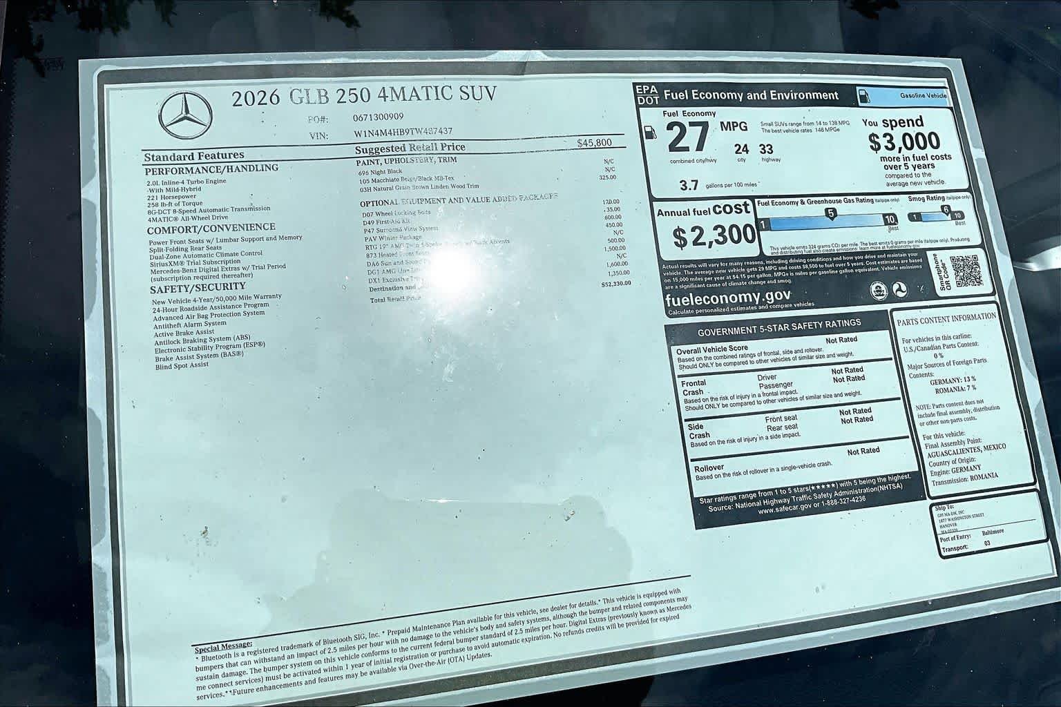New 2026 Night Black Mercedes-Benz GLB 250 image 18