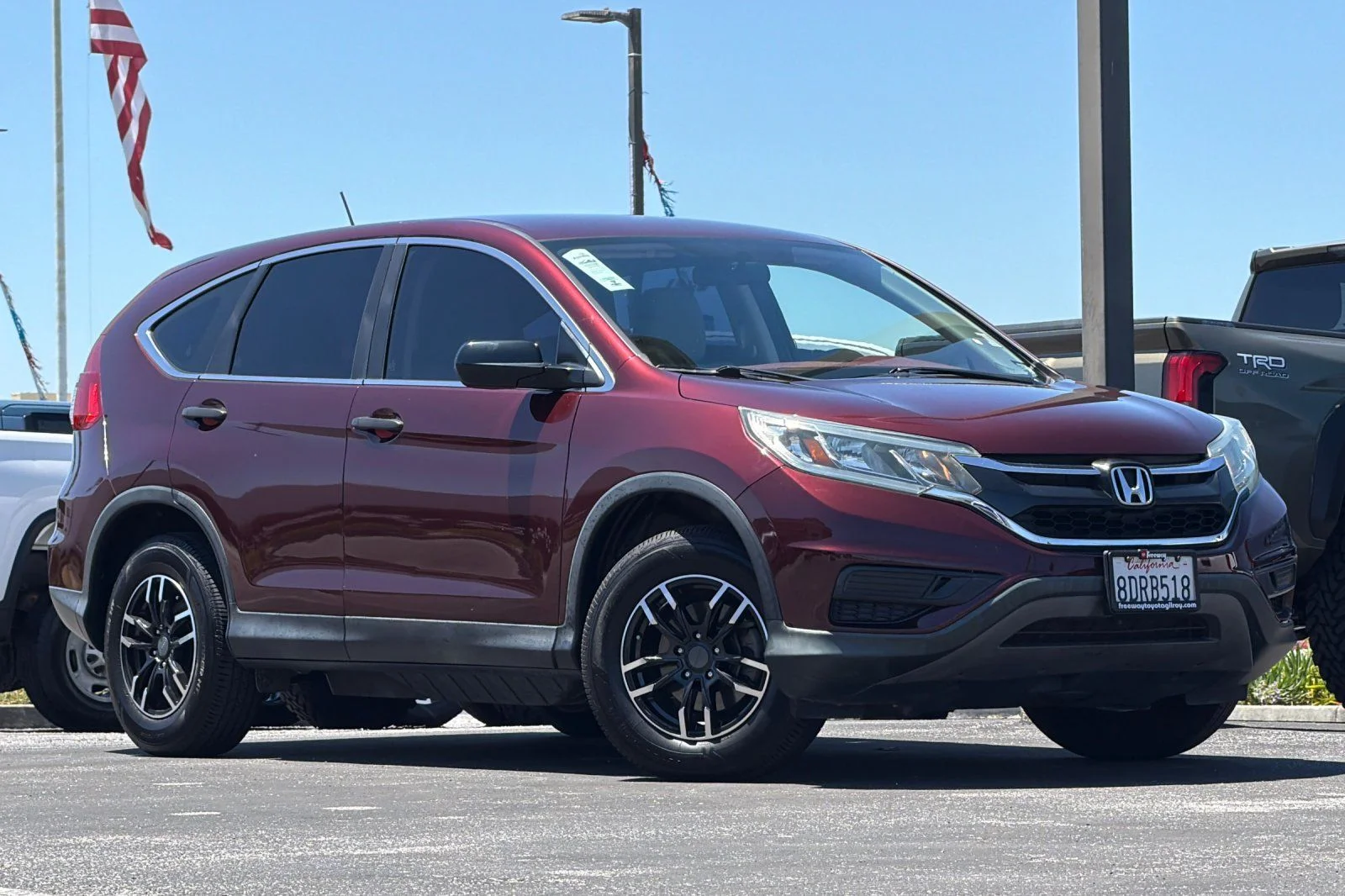 Used 2015 Honda CR-V LX with VIN 2HKRM3H30FH522411 for sale in Gilroy, CA
