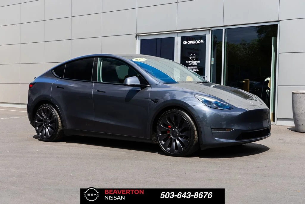 Used 2022 Gray Tesla Performance image 1