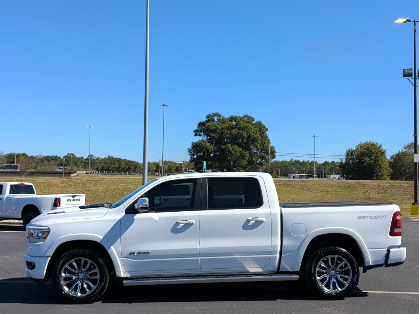 Used 2022 Bright White Clearcoat Ram Laramie image 2