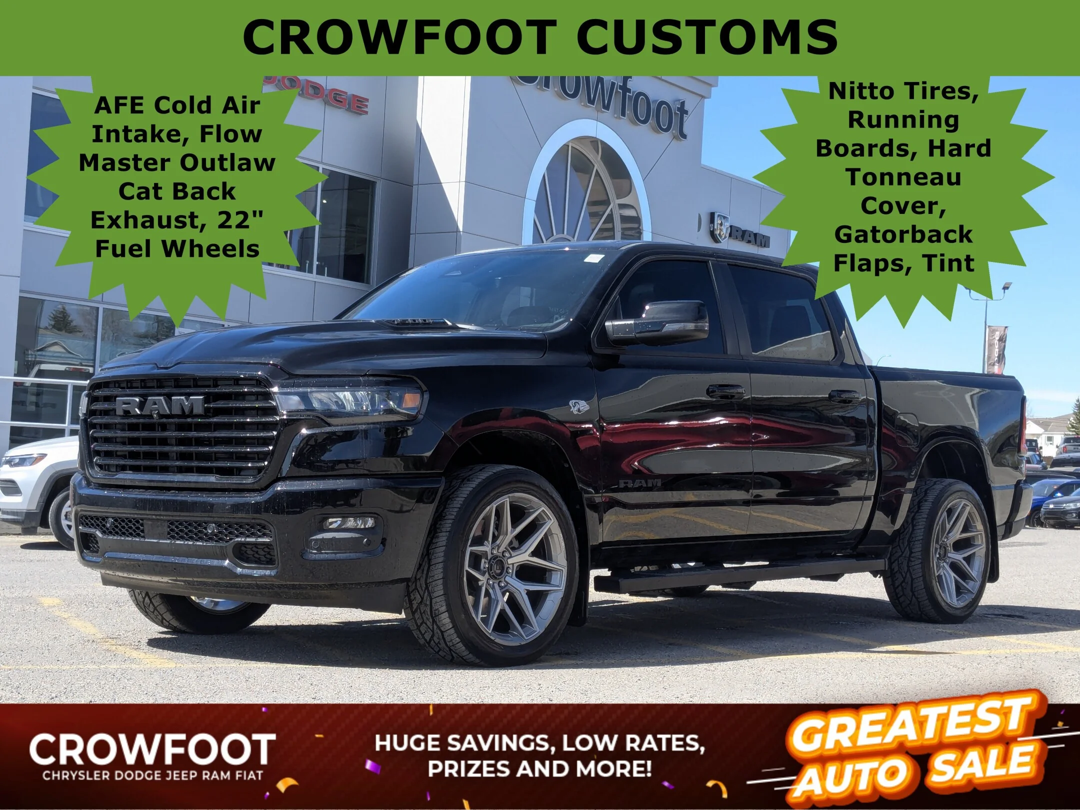 New 2026 Black RAM Sport - - Level 1 Grp - Pano Sunroof - Harman/Kardon Audio - Ventilated Seats & More! image 1