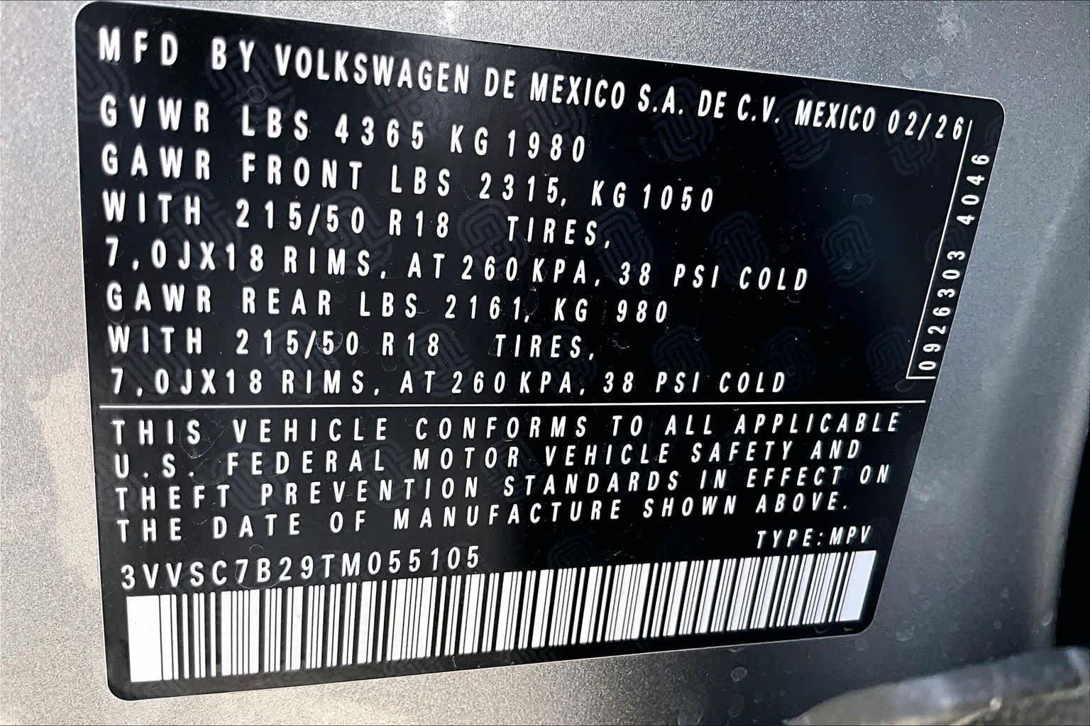 Used 2026 Pyrite Silver Metallic Volkswagen SE image 18