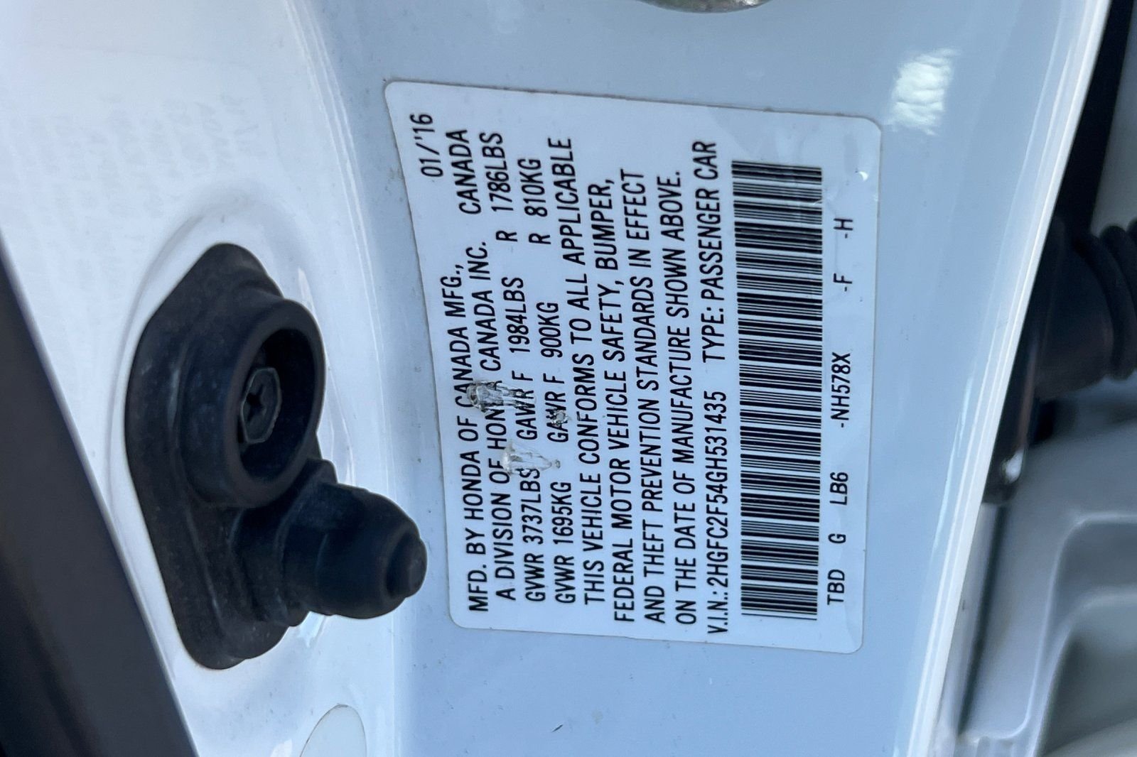 Used 2016 Taffeta White Honda LX image 30