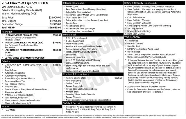 Used 2024 Sterling Gray Metallic Chevrolet LS image 31