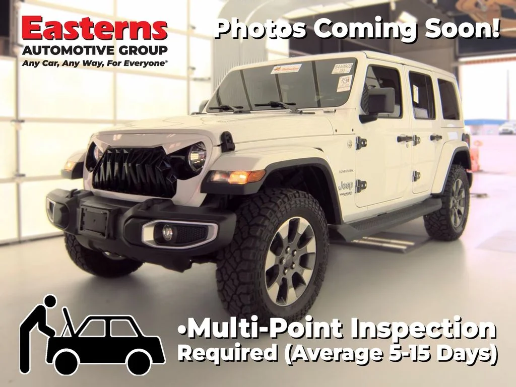 Used 2020 White Jeep Unlimited Sahara image 1