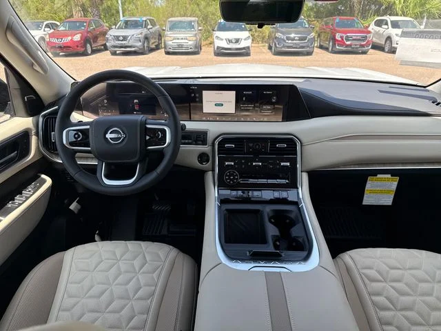 New 2026 Everest White TriCoat / Super Black Two-tone Nissan Platinum Reserve image 12