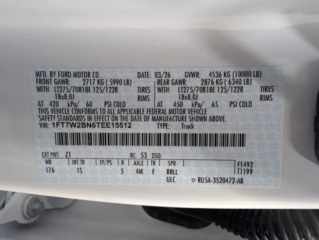 New 2026 Oxford White Ford F-250® XL image 69