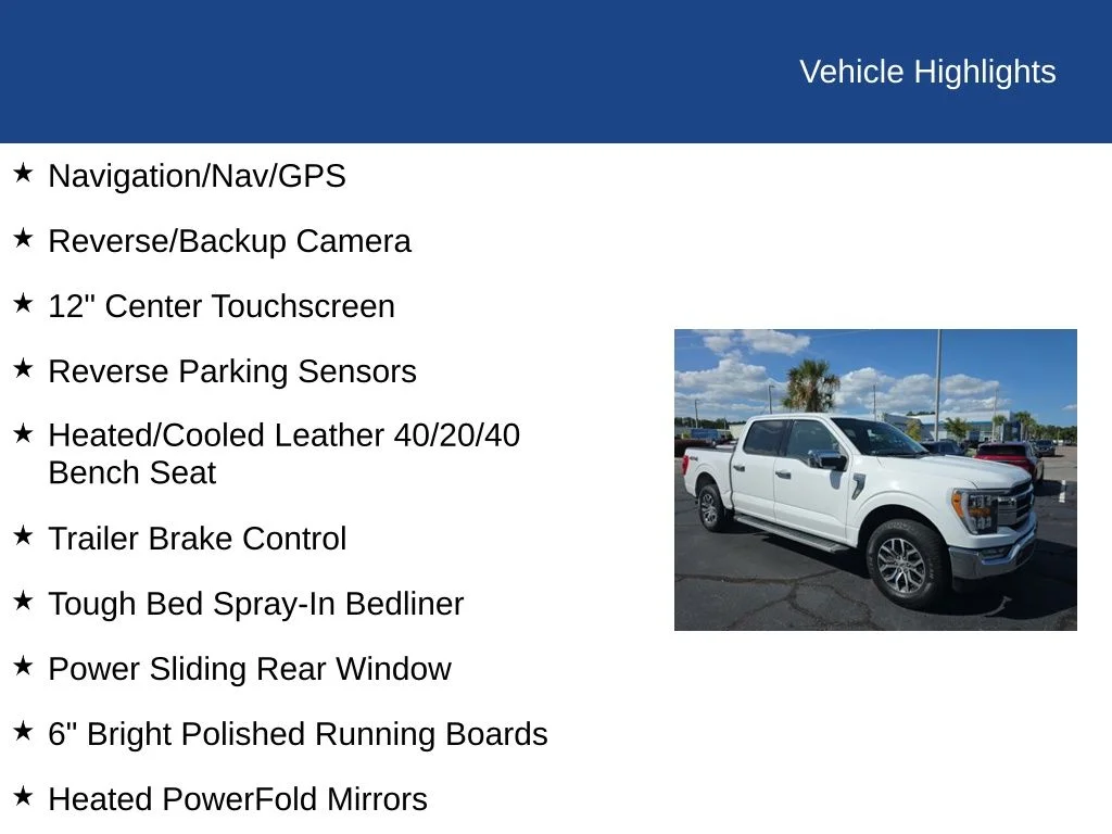 Used 2022 Oxford White Ford Lariat image 6
