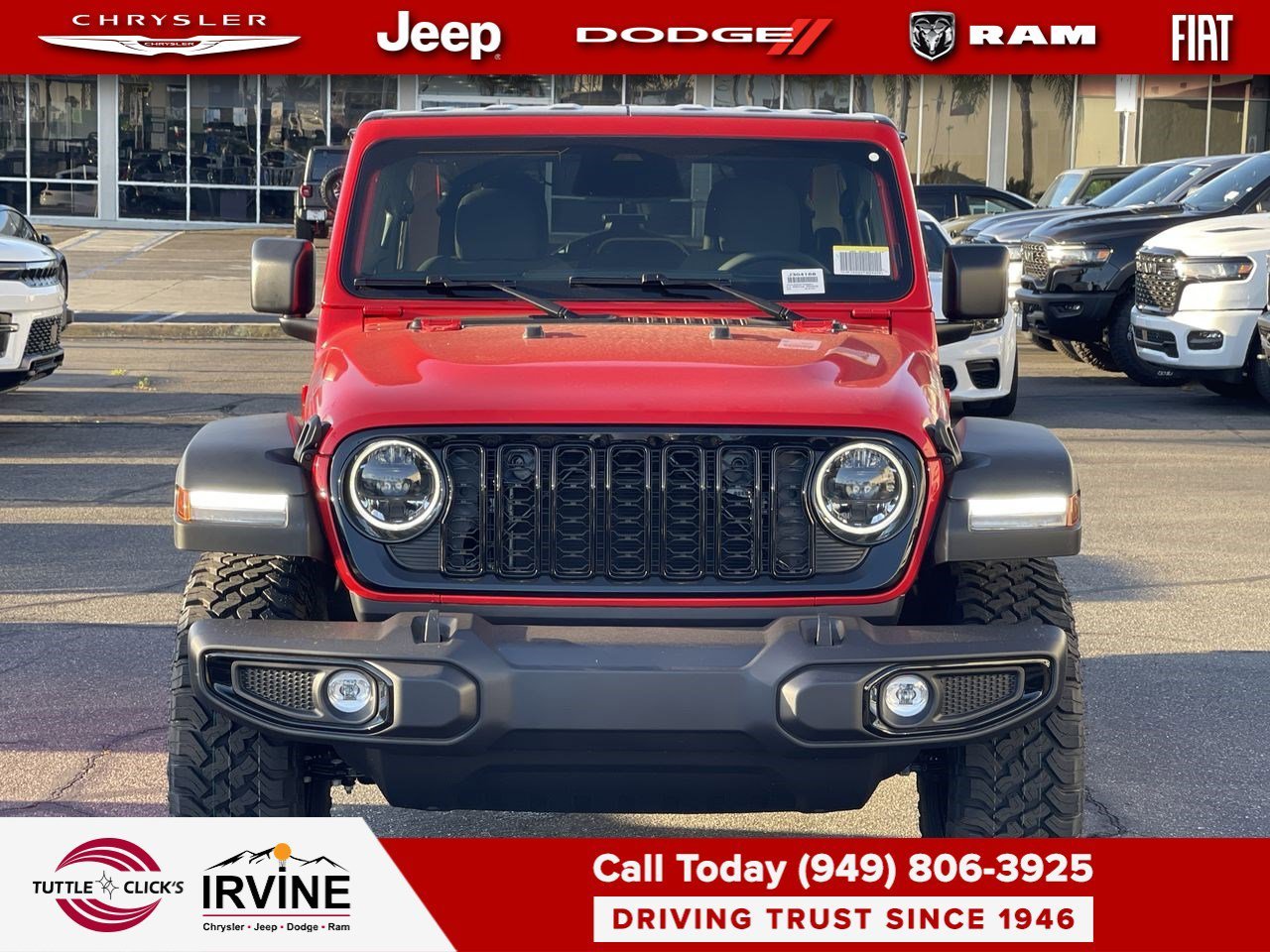 New 2026 Firecracker Red Clear-Coat Exterior Paint Jeep Willys image 2