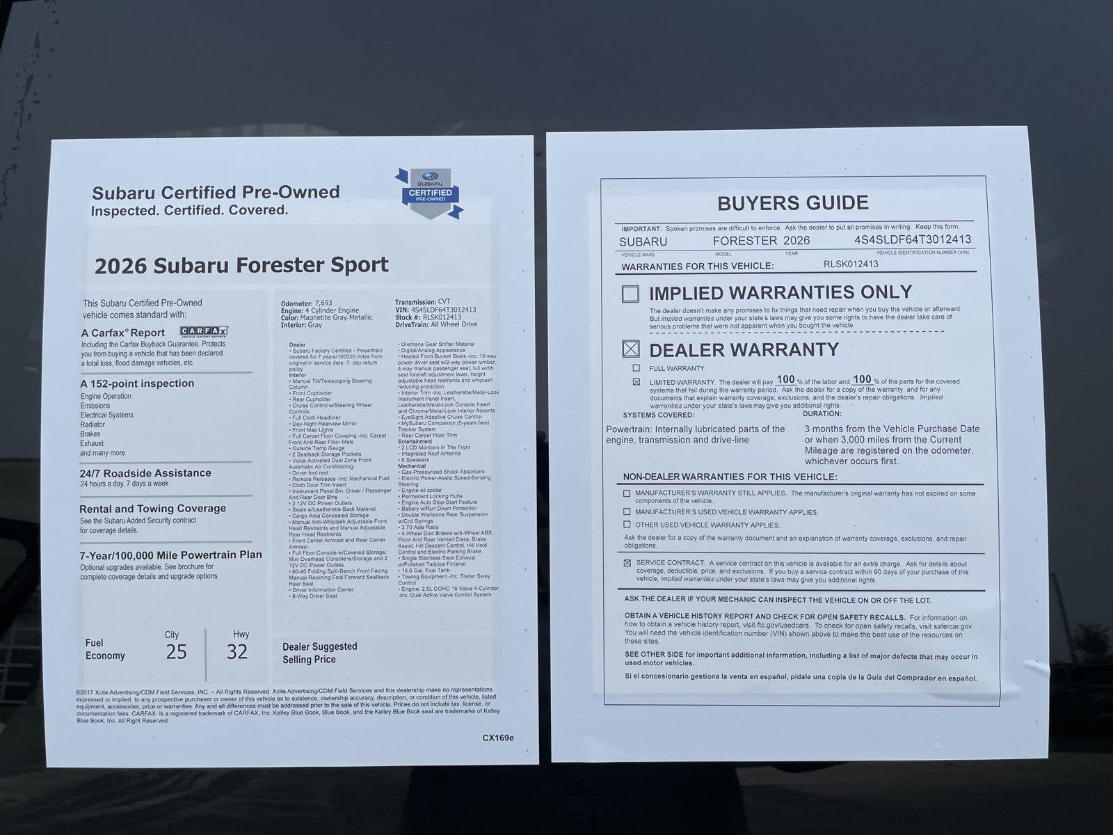 Certified Used 2026 Magnetite Gray Metallic Subaru Sport image 32