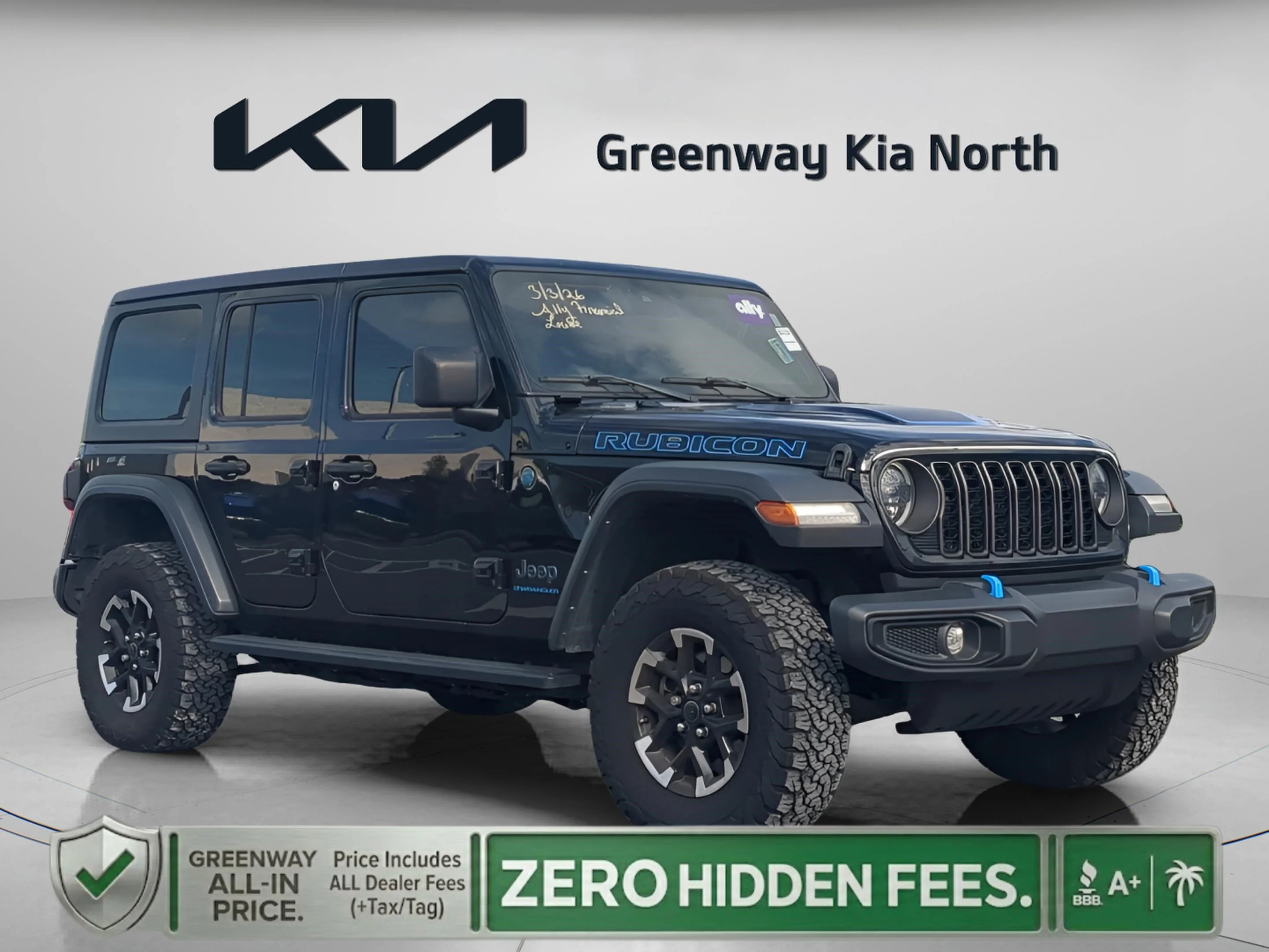 Used 2024 Jeep Wrangler 4xe Rubicon 4XE with VIN 1C4RJXR68RW188684 for sale in Longwood, FL