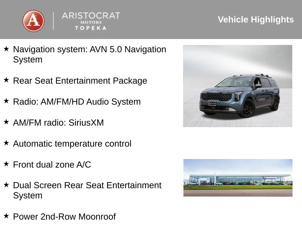 Used 2025 Kia Carnival SX with VIN KNDNE5K35S6461660 for sale in Kansas City