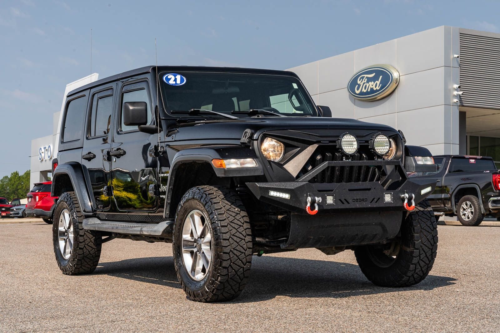 Certified Used 2021 Black Jeep Unlimited Sahara image 1