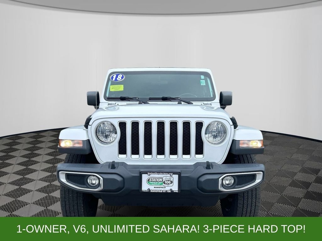 Used 2018 White Jeep Unlimited Sahara image 8