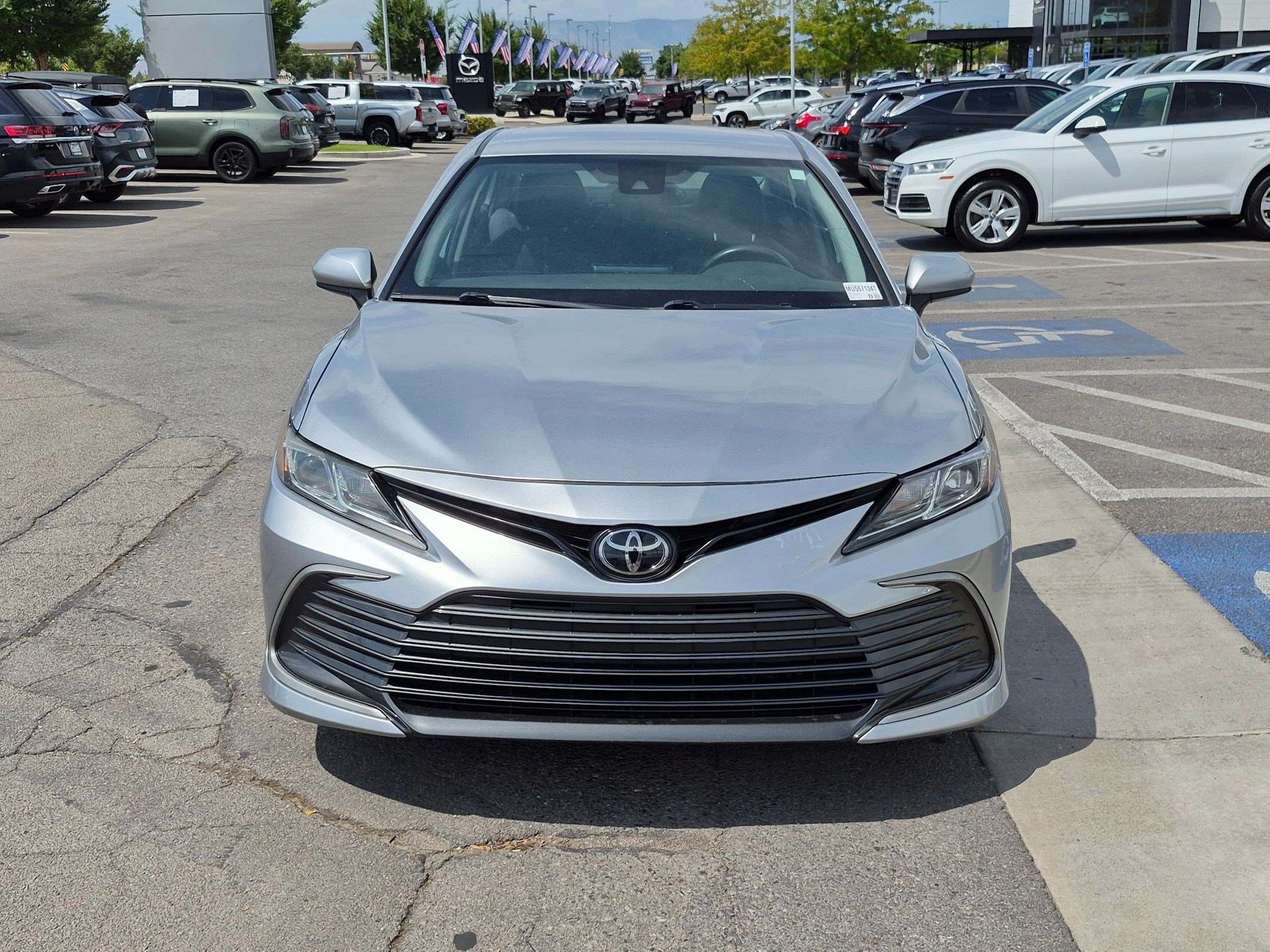 Used 2021 Celestial Silver Metallic Toyota LE image 8