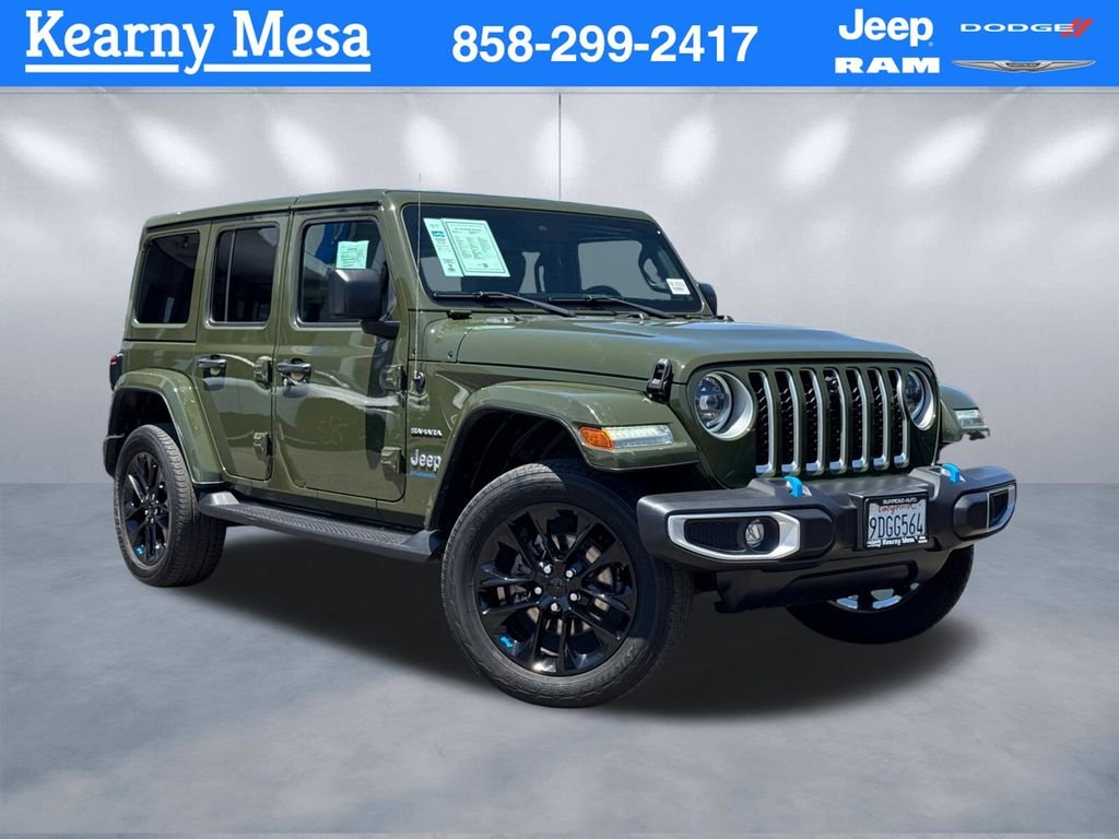Used 2023 Green Jeep Sahara 4xe image 1