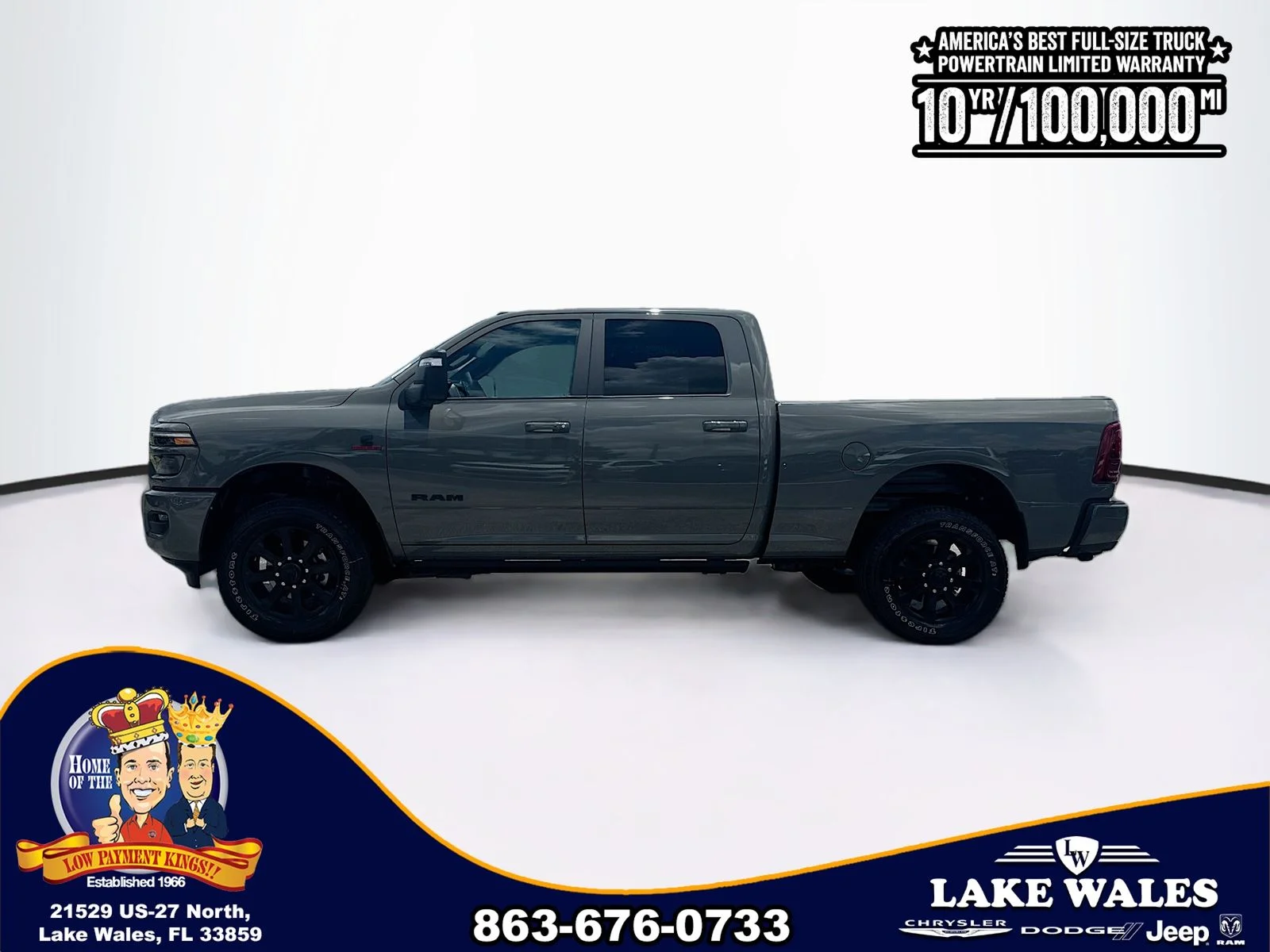 New 2026 Ceramic Gray Clear-Coat Exterior Paint RAM LARAMIE image 3