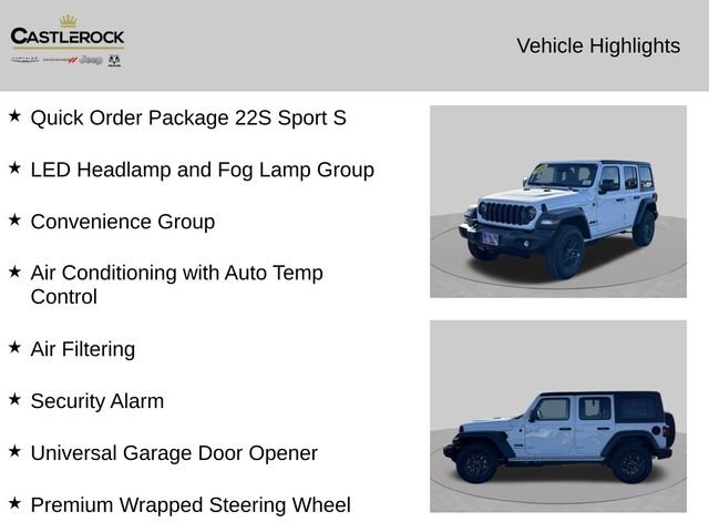 New 2026 Bright White Clear-Coat Exterior Paint Jeep Sport S image 4