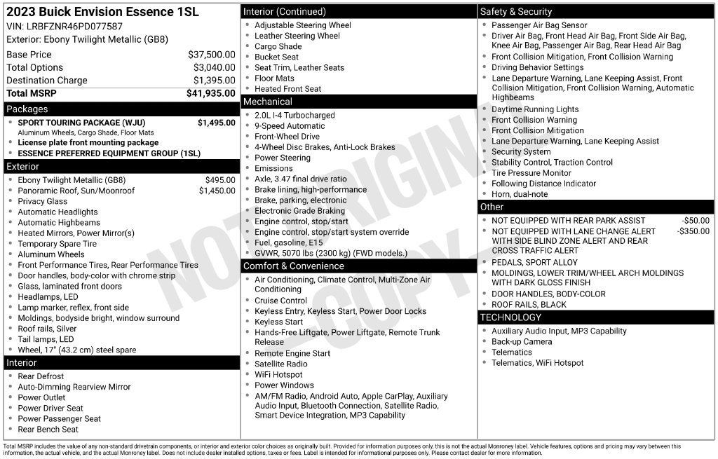 Certified Used 2023 Black Buick Essence image 28