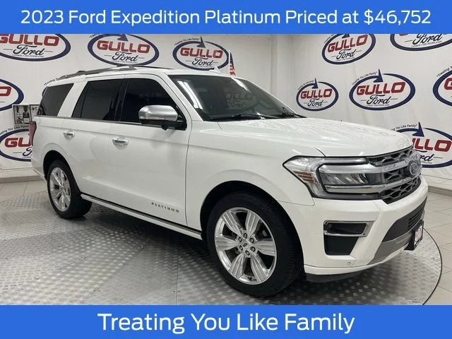 Certified Used 2023 White Metallic Ford Platinum image 1
