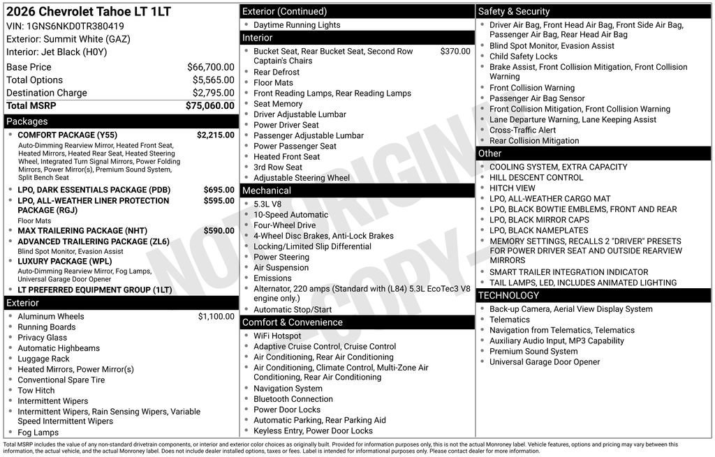 2026 Chevrolet Tahoe LT - Photo 4