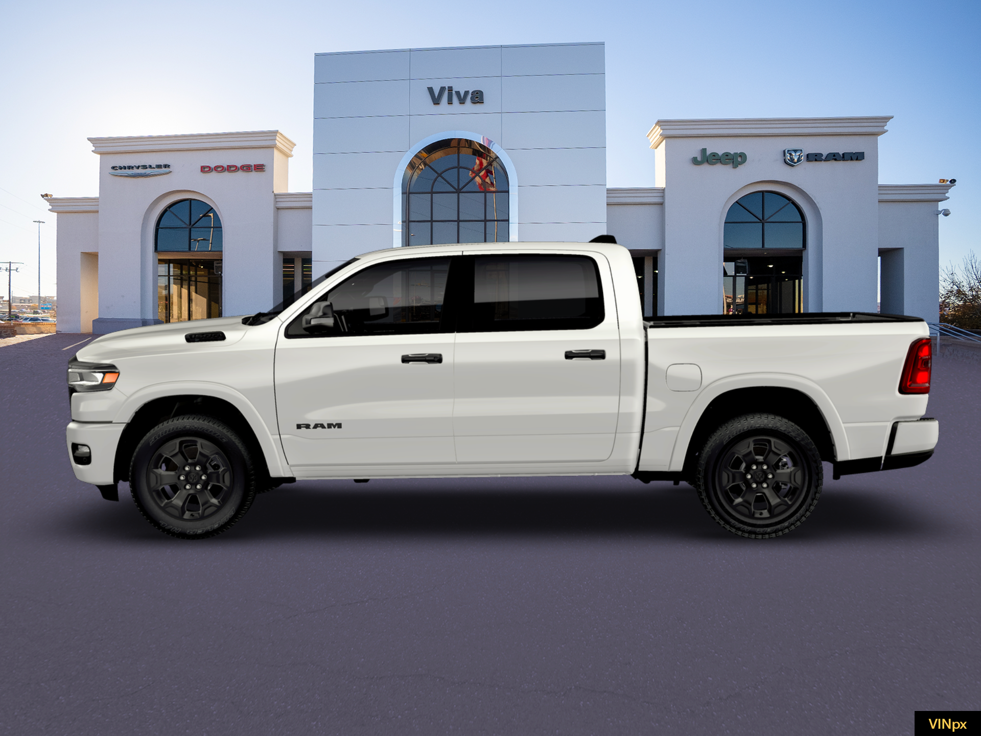 New 2026 Bright White Clear-Coat Exterior Paint RAM Big Horn/Lone Star image 3