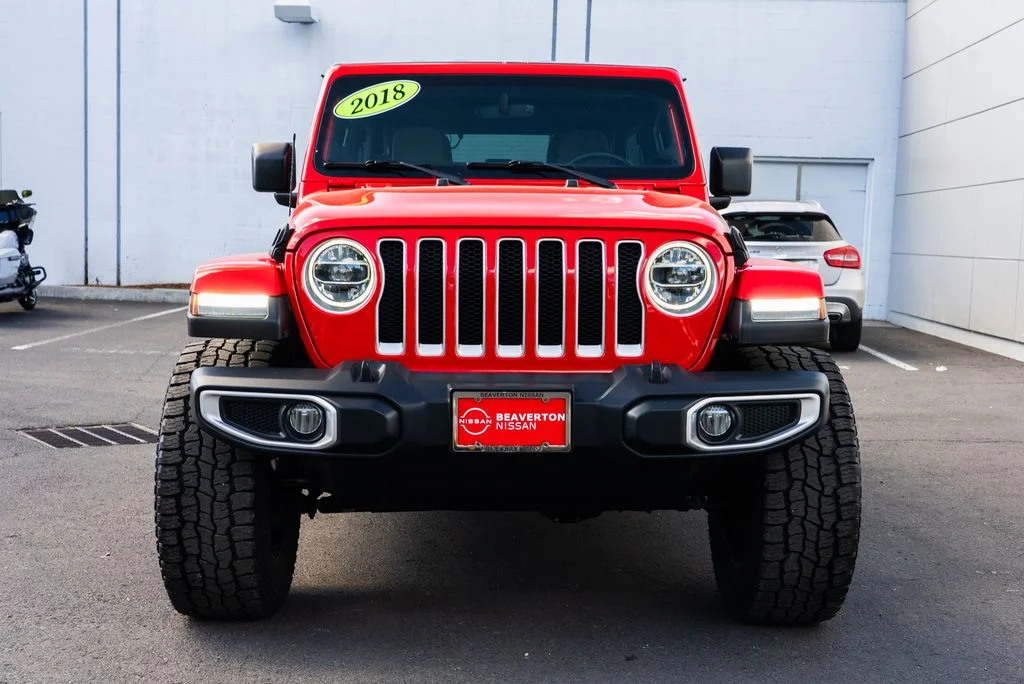 Used 2018 Red Jeep Unlimited Sahara image 2